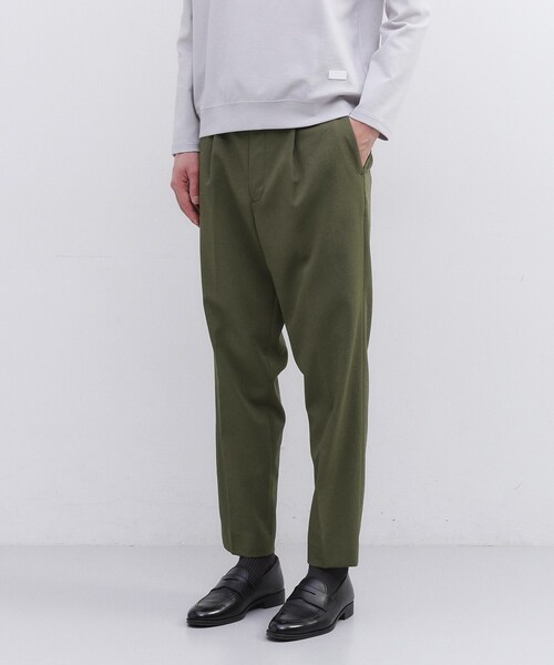 TAKEO KIKUCHI(タケオキクチ)の「【多機能】リネンライクカルゼ イージーパンツ(スラックス・メンズ・ブラウン系その他/ブルー系その他/カーキ/サンドベージュ/ブルー系その他2/カーキ系・05/01/02/03/04)」の4枚目の写真