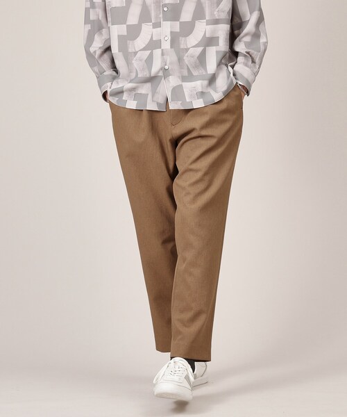 TAKEO KIKUCHI(タケオキクチ)の「【多機能】リネンライクカルゼ イージーパンツ(スラックス・メンズ・ブラウン系その他/ブルー系その他/カーキ/サンドベージュ/ブルー系その他2/カーキ系・05/01/02/03/04)」の19枚目の写真