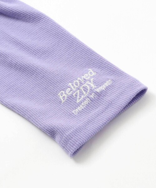 ZIDDY（ジディ）の「【 ニコ☆プチ 掲載 】クロスネック裾花柄Tシャツ(130~160cm)（Tシャツ/カットソー・キッズ・パープル/グレー・FREE/130cm/140cm/150cm）」の20枚目の写真