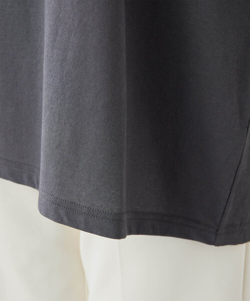 Whim Gazette（ウィムガゼット）の「コットンプルオーバー（Tシャツ/カットソー・レディース・オフホワイト/チャコールグレー・FREE）」の14枚目の写真