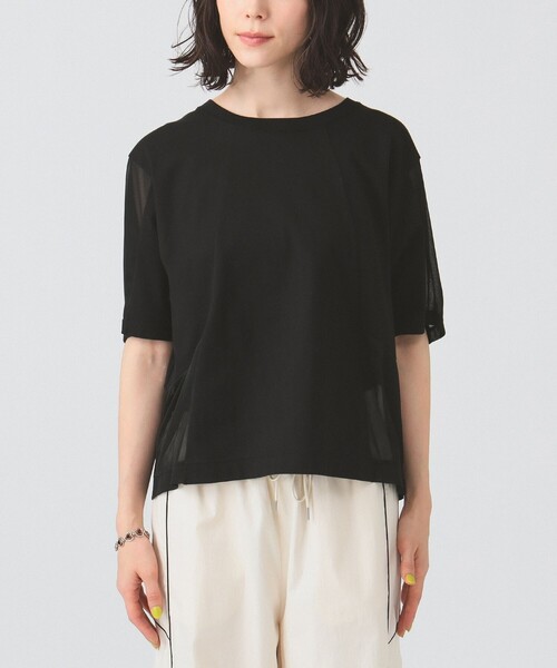 Ray BEAMS(レイビームス)の「シアー キリカエ Tシャツ(Tシャツ/カットソー・レディース・ブラック/ホワイト・ONE SIZE)」の20枚目の写真