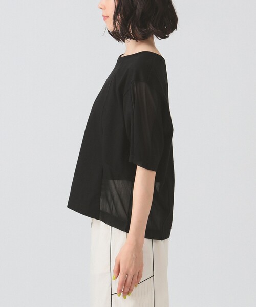 Ray BEAMS(レイビームス)の「シアー キリカエ Tシャツ(Tシャツ/カットソー・レディース・ブラック/ホワイト・ONE SIZE)」の21枚目の写真