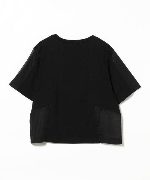Ray BEAMS(レイビームス)の「シアー キリカエ Tシャツ(Tシャツ/カットソー・レディース・ブラック/ホワイト・ONE SIZE)」の3枚目の写真