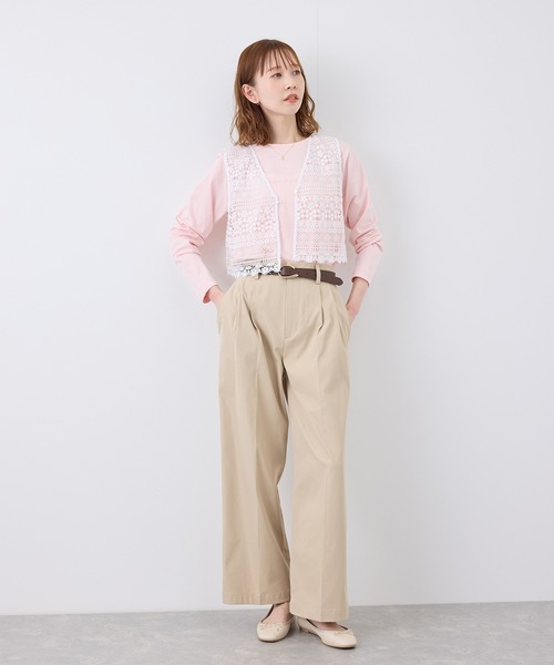 ROPE' PICNIC（ロペピクニック）の「フロントボタンレースジレベスト/リンクコーデ（ベスト・レディース・ホワイト/ブラック・FREE）」の19枚目の写真