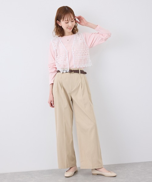 ROPE' PICNIC（ロペピクニック）の「フロントボタンレースジレベスト/リンクコーデ（ベスト・レディース・ホワイト/ブラック・FREE）」の20枚目の写真