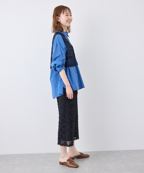 ROPE' PICNIC（ロペピクニック）の「フロントボタンレースジレベスト/リンクコーデ（ベスト・レディース・ホワイト/ブラック・FREE）」の5枚目の写真