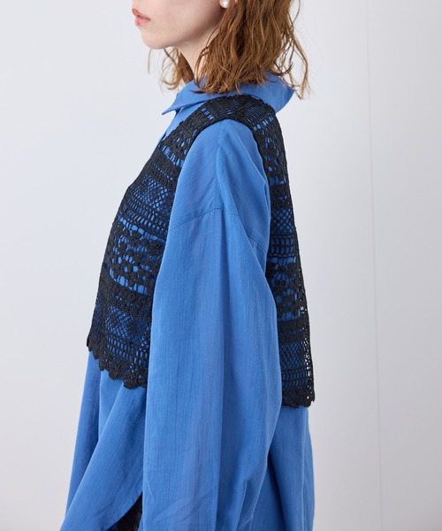 ROPE' PICNIC（ロペピクニック）の「フロントボタンレースジレベスト/リンクコーデ（ベスト・レディース・ホワイト/ブラック・FREE）」の10枚目の写真