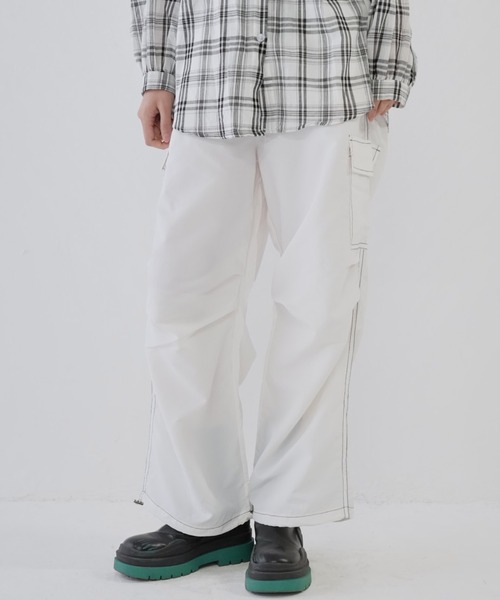 Uenui(ウニュイ)の「【 cunii 】ステッチ ストリング カーゴパンツ(カーゴパンツ・レディース・ホワイト/カーキ/ブラック・FREE)」の1枚目の写真