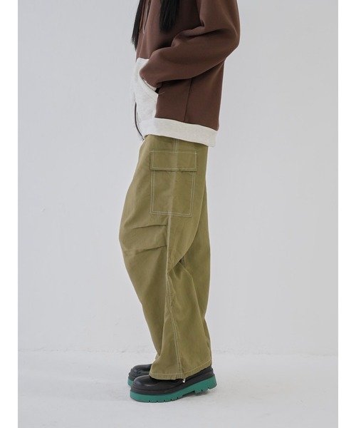 Uenui(ウニュイ)の「【 cunii 】ステッチ ストリング カーゴパンツ(カーゴパンツ・レディース・ホワイト/カーキ/ブラック・FREE)」の9枚目の写真