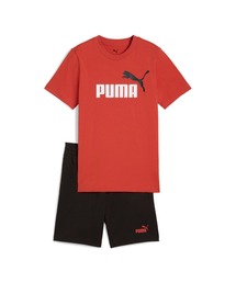 PUMA プーマ ボーイズ ESS 2 カラー NO. 1 ロゴ 半袖 Tシャツ アンド ショーツ