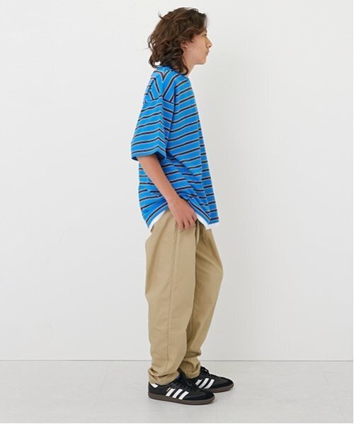 GLAZOS（グラソス）の「【大人向けサイズあり】綿ポリストレッチツイル・タックパンツ（その他パンツ・キッズ・ベージュ/ブラック/カーキ・LL/L/M/S）」の6枚目の写真