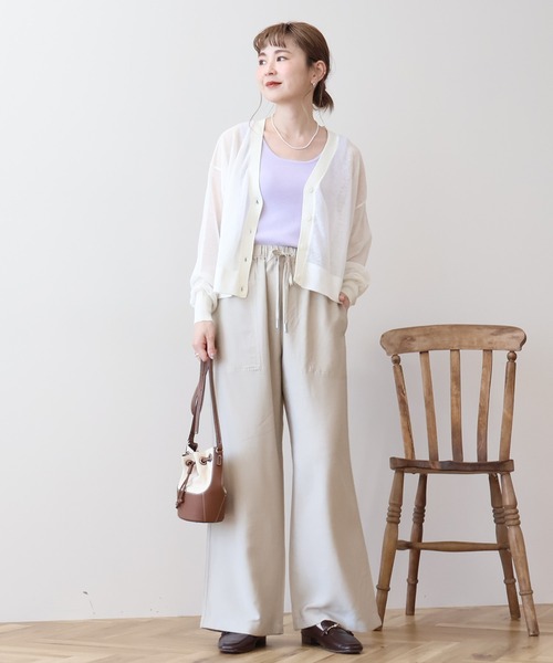 AMERICAN HOLIC（アメリカンホリック）の「ウォッシャブル ショート丈シアーカーディガン（カーディガン/ボレロ・レディース・アイボリー/ブラック/ライトベージュ/ブルー系その他6/その他12・M/L）」の11枚目の写真