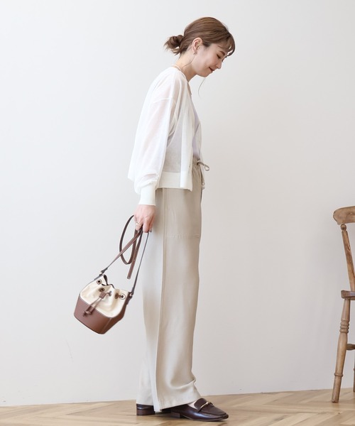 AMERICAN HOLIC（アメリカンホリック）の「ウォッシャブル ショート丈シアーカーディガン（カーディガン/ボレロ・レディース・アイボリー/ブラック/ライトベージュ/ブルー系その他6/その他12・M/L）」の13枚目の写真