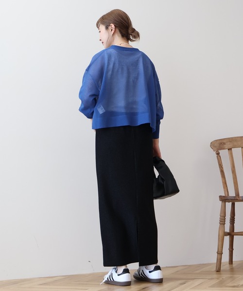 AMERICAN HOLIC（アメリカンホリック）の「ウォッシャブル ショート丈シアーカーディガン（カーディガン/ボレロ・レディース・アイボリー/ブラック/ライトベージュ/ブルー系その他6/その他12・M/L）」の19枚目の写真