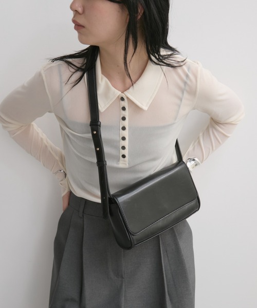Aunt Marie's(アントマリーズ)の「ロングスクエアフラップショルダーバッグ(ショルダーバッグ・レディース・イエロー/アイボリー/ブラック・FREE)」の19枚目の写真
