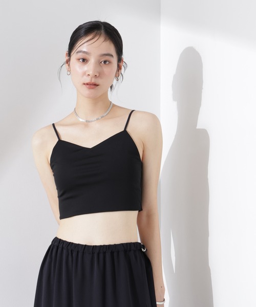 NANO universe(ナノユニバース)の「ストレッチポンチカップ付きブラトップキャミソール(キャミソール・レディース・ブラック/ホワイト・M/S)」の20枚目の写真