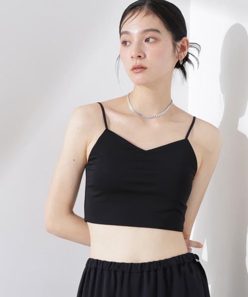 NANO universe(ナノユニバース)の「ストレッチポンチカップ付きブラトップキャミソール(キャミソール・レディース・ブラック/ホワイト・M/S)」の19枚目の写真