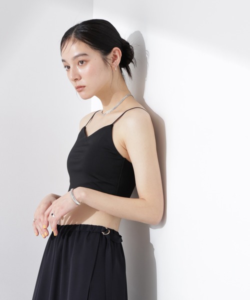 NANO universe(ナノユニバース)の「ストレッチポンチカップ付きブラトップキャミソール(キャミソール・レディース・ブラック/ホワイト・M/S)」の18枚目の写真