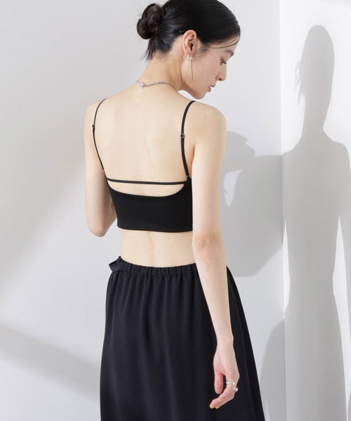 NANO universe(ナノユニバース)の「ストレッチポンチカップ付きブラトップキャミソール(キャミソール・レディース・ブラック/ホワイト・M/S)」の17枚目の写真