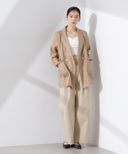 NANO universe(ナノユニバース)の「ストレッチポンチカップ付きブラトップキャミソール(キャミソール・レディース・ブラック/ホワイト・M/S)」の10枚目の写真