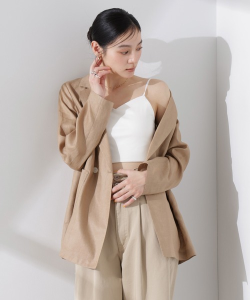 NANO universe(ナノユニバース)の「ストレッチポンチカップ付きブラトップキャミソール(キャミソール・レディース・ブラック/ホワイト・M/S)」の11枚目の写真