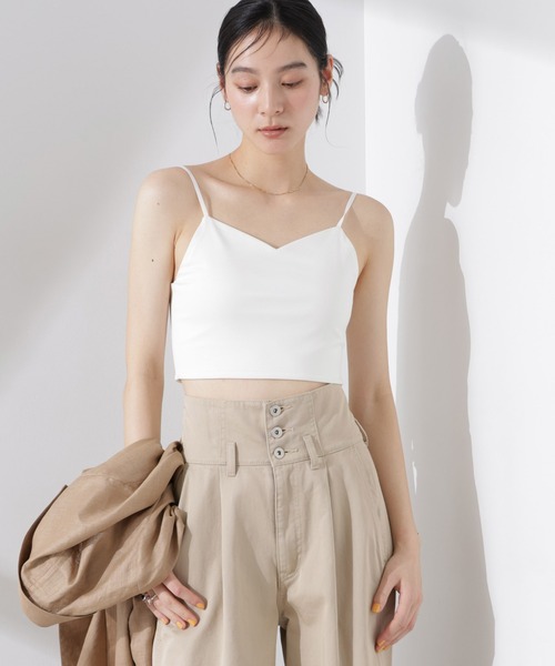 NANO universe(ナノユニバース)の「ストレッチポンチカップ付きブラトップキャミソール(キャミソール・レディース・ブラック/ホワイト・M/S)」の13枚目の写真