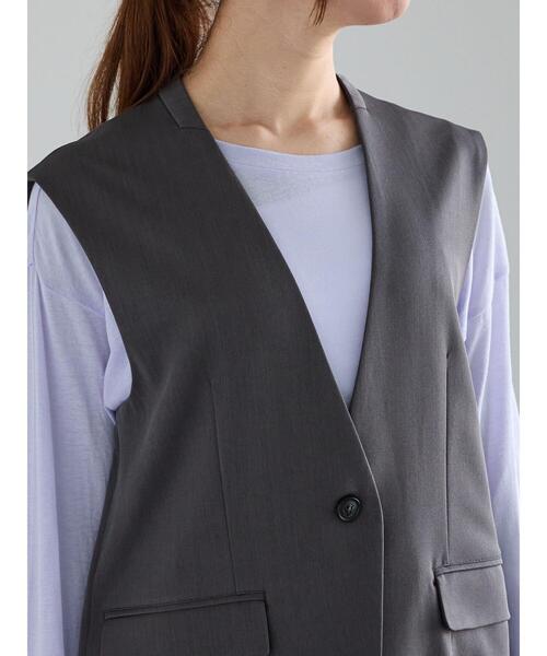 Te chichi（テチチ）の「【宮本茉由着用】シングルノーカラージレ（セットアップ可）（ベスト・レディース・ベージュ/ミント/グレー・F）」の17枚目の写真