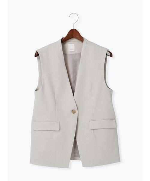 Te chichi（テチチ）の「【宮本茉由着用】シングルノーカラージレ（セットアップ可）（ベスト・レディース・ベージュ/ミント/グレー・F）」の20枚目の写真