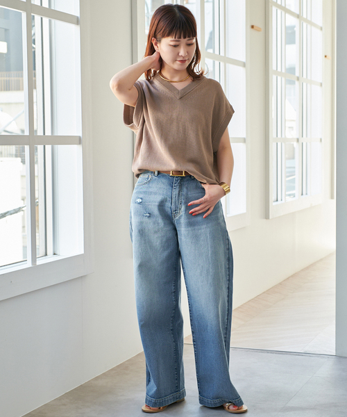 とびい　　　23ss リネン コットン シルク　ニットベスト とびい 23ss リネン コットン シルク ニットベスト コットン