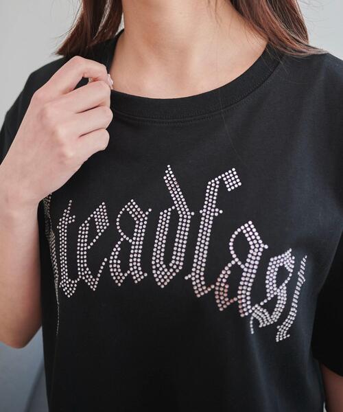 WEGO(ウィゴー)の「WEGO/ラインストーンショートT(Tシャツ/カットソー・レディース・ブラック/ホワイト/その他1・MEDIUM/SMALL)」の8枚目の写真