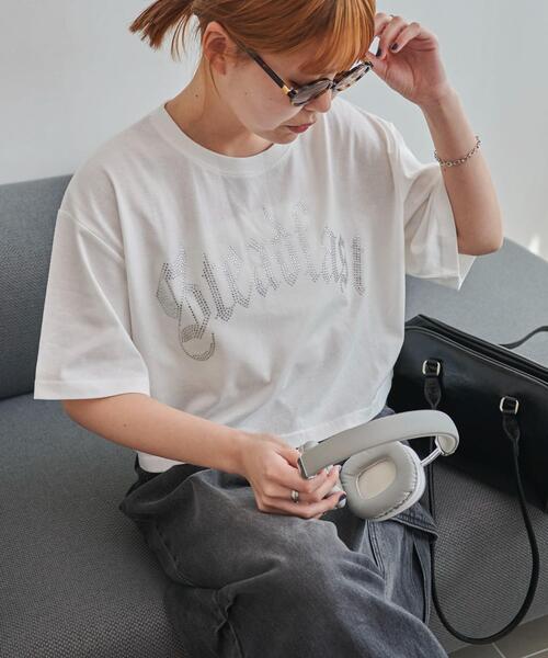 WEGO(ウィゴー)の「WEGO/ラインストーンショートT(Tシャツ/カットソー・レディース・ブラック/ホワイト/その他1・MEDIUM/SMALL)」の10枚目の写真