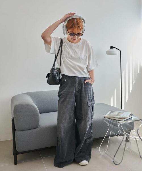 WEGO(ウィゴー)の「WEGO/ラインストーンショートT(Tシャツ/カットソー・レディース・ブラック/ホワイト/その他1・MEDIUM/SMALL)」の12枚目の写真