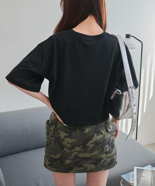 WEGO(ウィゴー)の「WEGO/ラインストーンショートT(Tシャツ/カットソー・レディース・ブラック/ホワイト/その他1・MEDIUM/SMALL)」の15枚目の写真