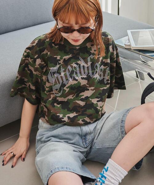 WEGO(ウィゴー)の「WEGO/ラインストーンショートT(Tシャツ/カットソー・レディース・ブラック/ホワイト/その他1・MEDIUM/SMALL)」の16枚目の写真