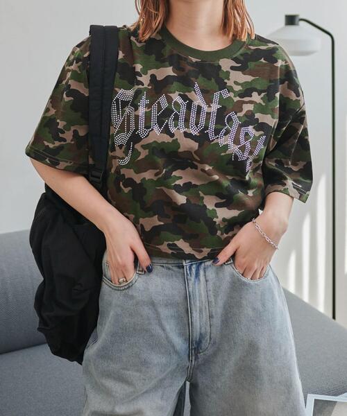 WEGO(ウィゴー)の「WEGO/ラインストーンショートT(Tシャツ/カットソー・レディース・ブラック/ホワイト/その他1・MEDIUM/SMALL)」の18枚目の写真