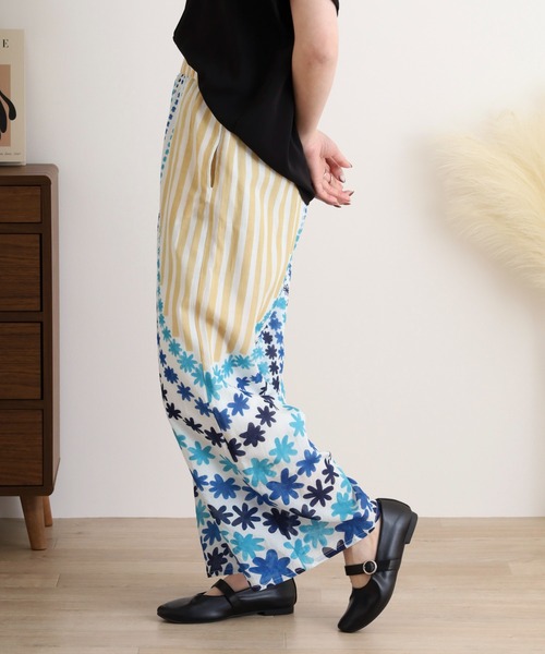 KILKI(キルキー)の「kilki フローイングフラワー柄イージーパンツ(その他パンツ・レディース・A/B・F)」の8枚目の写真