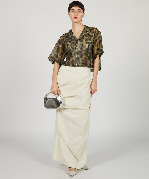 PRANK PROJECT（プランクプロジェクト）の「ドレープスカート / Draped Skirt（スカート・レディース・グレー/アイボリー・36/38）」の21枚目の写真