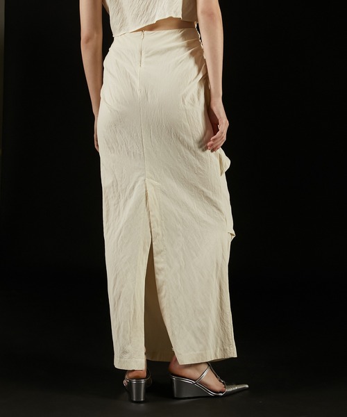 PRANK PROJECT（プランクプロジェクト）の「ドレープスカート / Draped Skirt（スカート・レディース・グレー/アイボリー・36/38）」の18枚目の写真