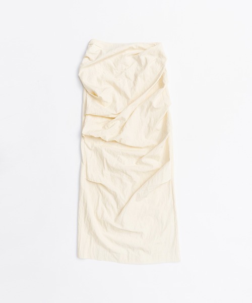 PRANK PROJECT（プランクプロジェクト）の「ドレープスカート / Draped Skirt（スカート・レディース・グレー/アイボリー・36/38）」の11枚目の写真