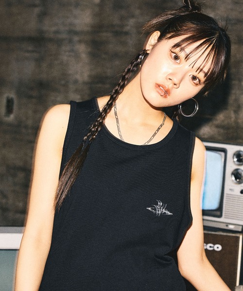 MSG（エムエスジー）の「ヴィンテージライクワンポイントタンクトップ【UNISEX】（タンクトップ・メンズ・ブラック/ホワイト/ブラック系/グレー系・S/M/L/XL）」の9枚目の写真