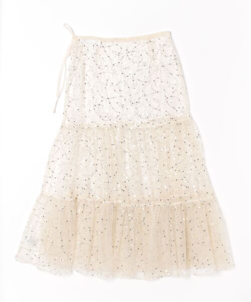 sara mallika(サラ マリカ)の「【Sara mallika】SHINY EMBROIDERY SK(スカート・レディース・アイボリー・FREE)」の2枚目の写真