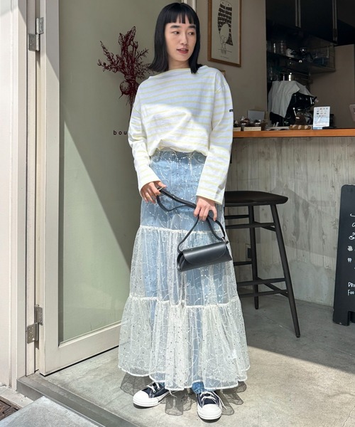 sara mallika(サラ マリカ)の「【Sara mallika】SHINY EMBROIDERY SK(スカート・レディース・アイボリー・FREE)」の3枚目の写真