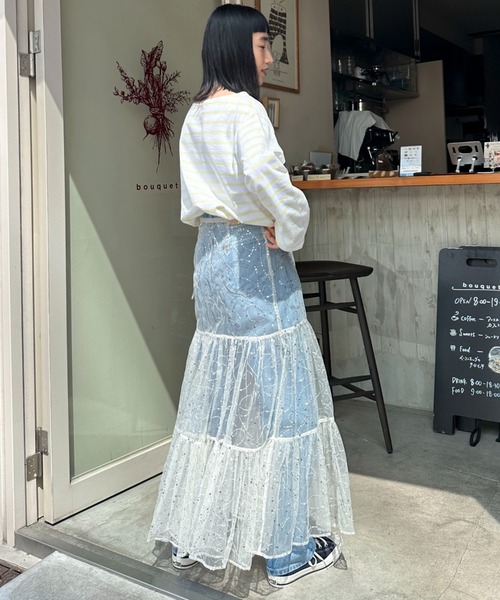 sara mallika(サラ マリカ)の「【Sara mallika】SHINY EMBROIDERY SK(スカート・レディース・アイボリー・FREE)」の6枚目の写真