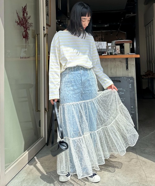 sara mallika(サラ マリカ)の「【Sara mallika】SHINY EMBROIDERY SK(スカート・レディース・アイボリー・FREE)」の9枚目の写真