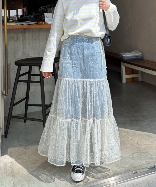 sara mallika(サラ マリカ)の「【Sara mallika】SHINY EMBROIDERY SK(スカート・レディース・アイボリー・FREE)」の13枚目の写真