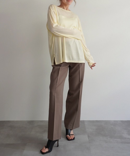 Rashik(ラシク)の「ストレートピンタックスラックス(スラックス・レディース・ベージュ/ブラウン/ブラック・M/S)」の9枚目の写真