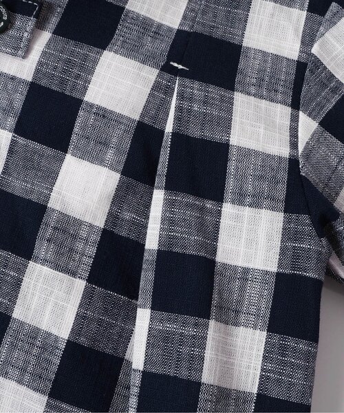 apres les cours(アプレレクール)の「【リンク】セーラーカラー半袖シャツ(シャツ/ブラウス・キッズ・ネイビー/オフホワイト・80/90/100/110/120/130)」の3枚目の写真