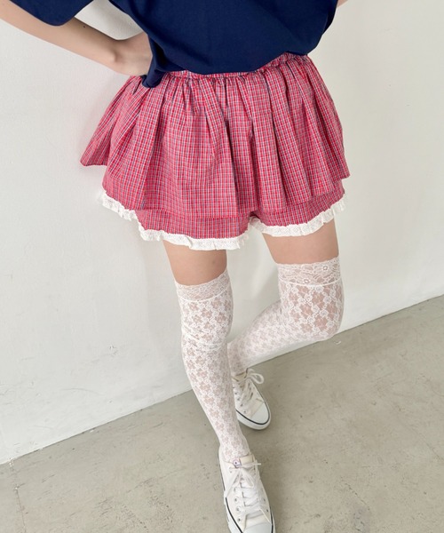 レイヤードチェックショートパンツ レイヤードチェックショートパンツ – Darich (ダーリッチ)