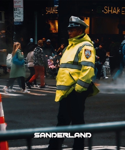 BASIS(ベイシス)の「SANDER LAND 8.2ozオーガニックコットン Yellow Police 半袖Tシャツ(Tシャツ/カットソー・メンズ・ホワイト/ブラック・LARGE/X-LARGE/MEDIUM)」の9枚目の写真
