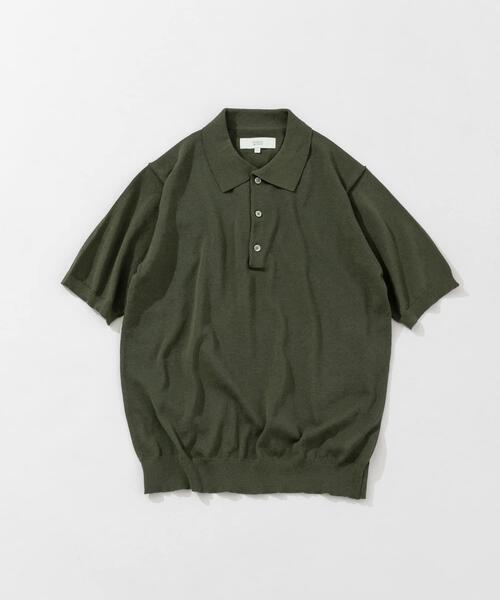 URBAN RESEARCH ROSSO MEN（アーバンリサーチロッソメン）の「『UR TECH ひやサラクール』AIRDRY半袖ニットポロ（ポロシャツ・メンズ・ネイビー/ライトグレー/チャコールグレー/カーキ・MEDIUM/LARGE）」の3枚目の写真